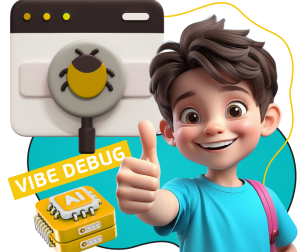 Тестирование & Vibe Debug. Охотники за багами - КИБЕРшкола программирования для детей, компьютерные курсы для школьников, начинающих и подростков - KIBERone г. Анапа